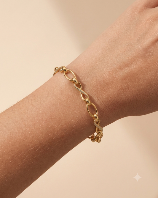 YG Infinity & Belcher Link Fancy Chain 7.5mm wide