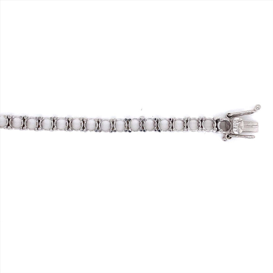 18k WG Solid Unset Tennis Bracelet 4.5mm wide 16cm. Mount to suit 3.7mm to 3.9mm (0.20ct) Brilliant Cut stones.