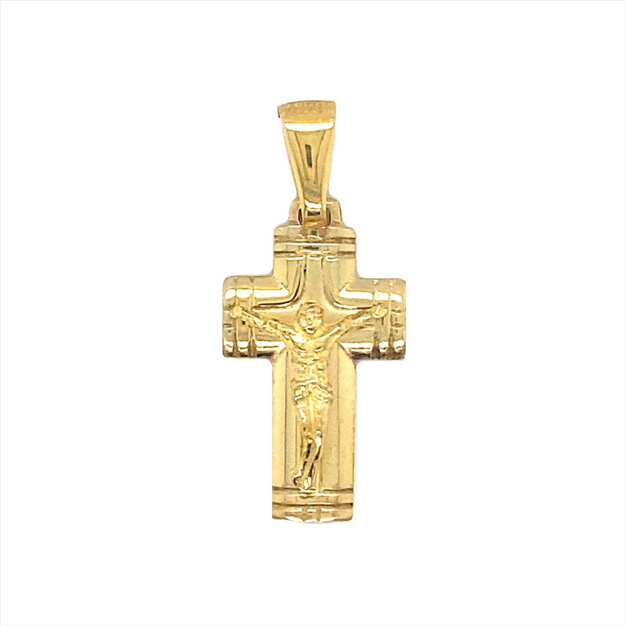 9k YG Italian Solid Crucifixion Pnd 20mm x 12mm