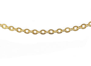 YG Italian Solid Oval Link Chain 1.7mm wide (priced per gram)