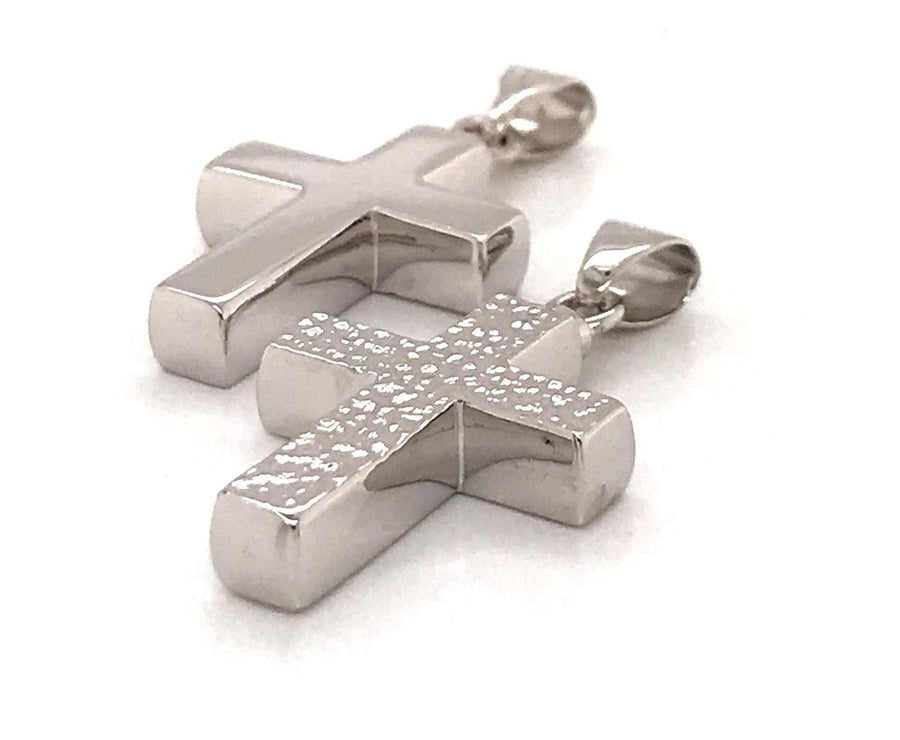 925UR018 - 925 Cross Memorial Pendant 17x22mm