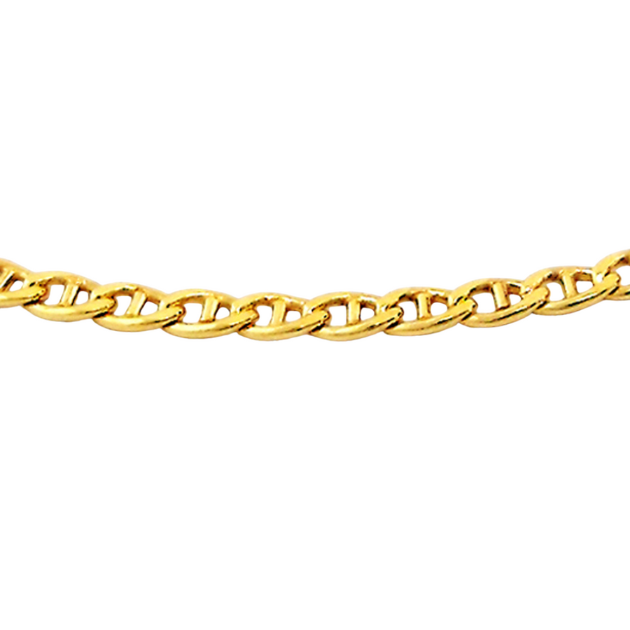 9k YG Italian Solid Anchor Bracelet 2.3mm wide 19cm Approx 1.5g