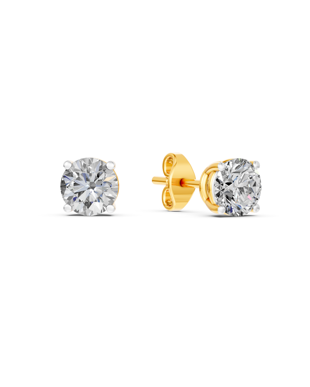 Lab Diamond Brilliant Studs (2D=4ct)