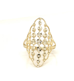 9k YG Marquise Ring