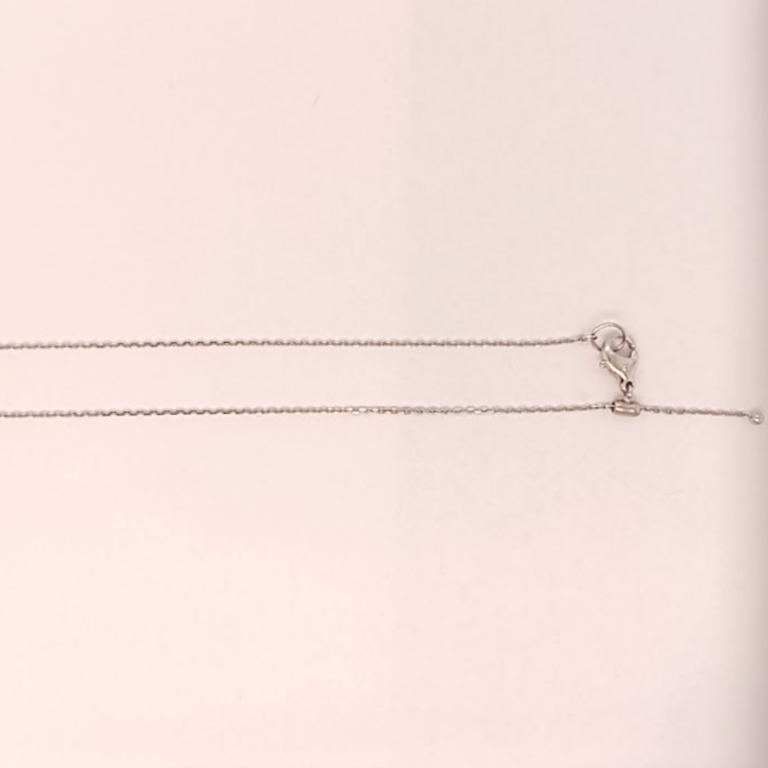 Adjustable Platinum Oval Link Chain (0.65mm)