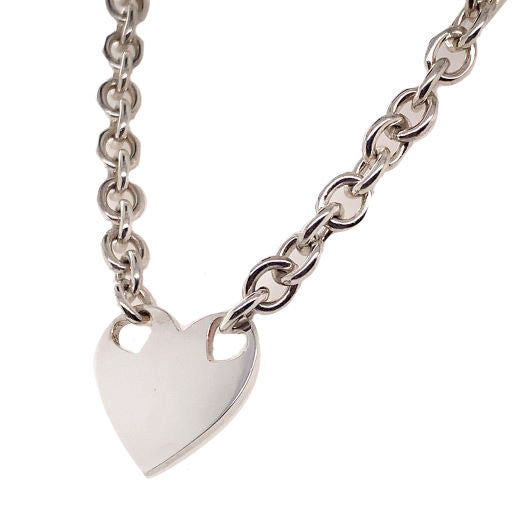 925 Oval Link Chain with Heart Pnd 5.5mm wide Approx 33.64g.