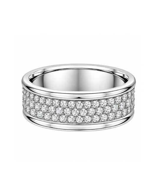 PT 3.22ct Diamond Wedding Band Ring
