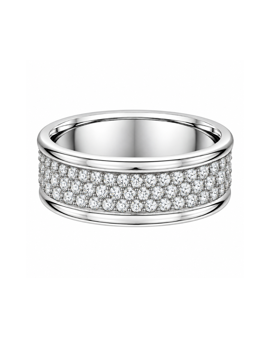 PT 3.22ct Diamond Wedding Band Ring
