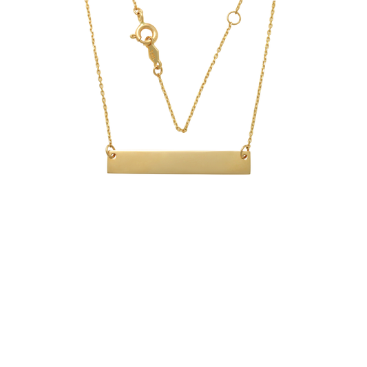 YG Oval Link Chain with ID Plate Pendant