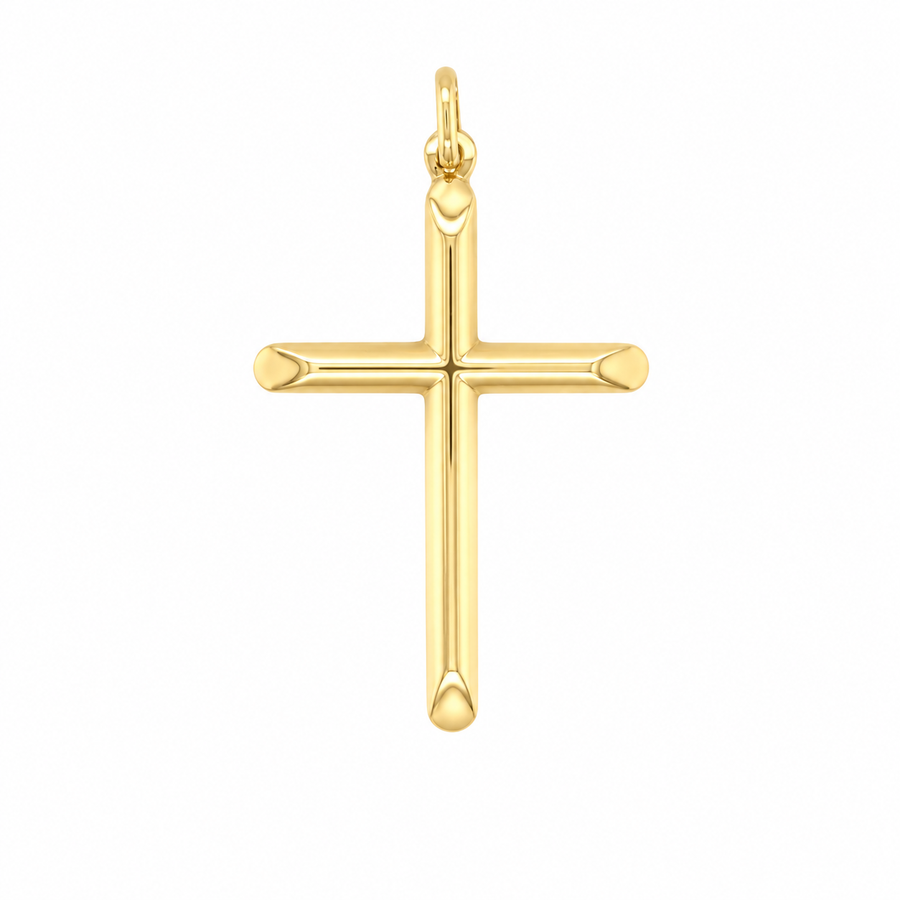 9k YG Cross Pendant (47x34mm)