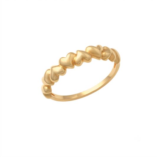9k Heart Ring (Size M)