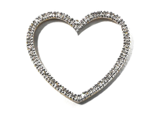 18k YG Diamond Heart Pendant 50D=0.26ct. 27x30mm