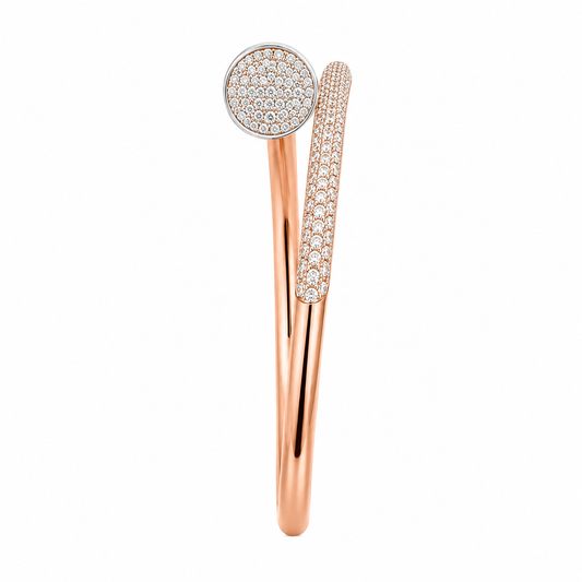 2.81ct Diamond Hinged Nail Bangle (54x47mm)