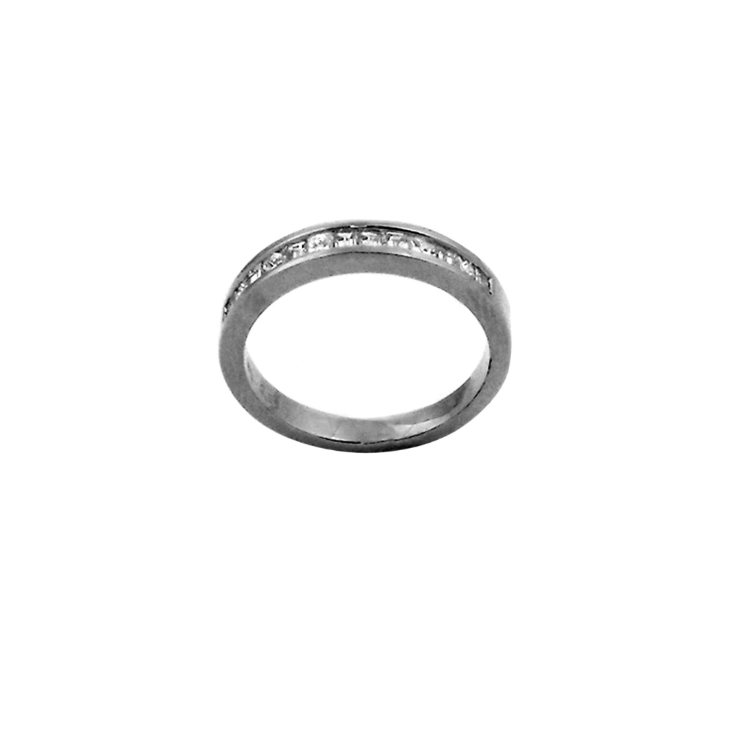 18k WG Band Baguette & Princess 13D=0.50ct