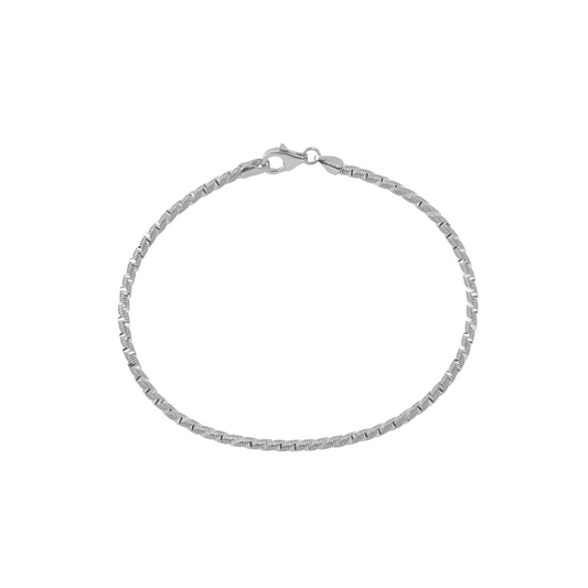 9k WG Italian Solid DNA Genetic Design Omega Bracelet 2.3mm wide 19cm