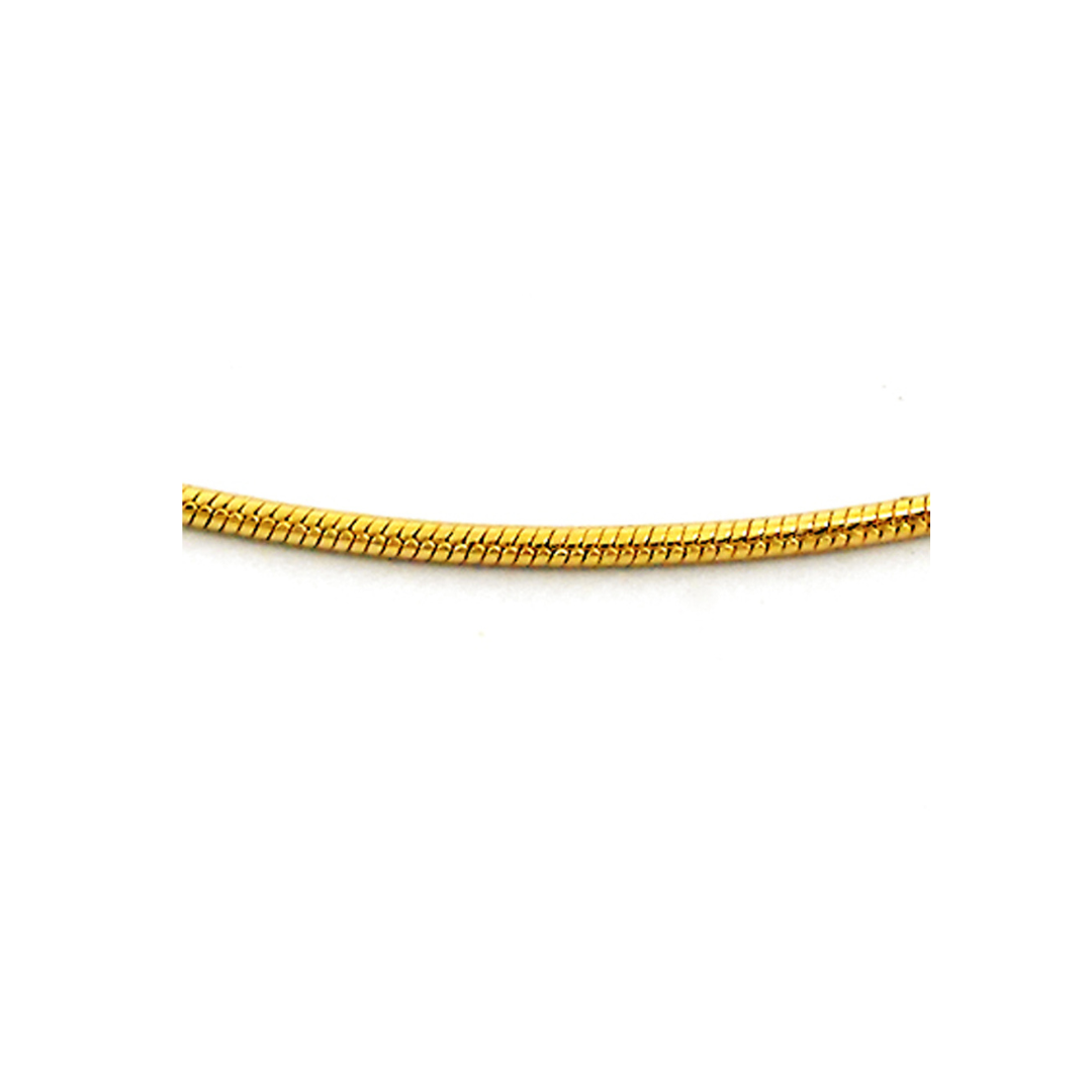 YG Italian Snake Chain 1mm wide (priced per gram)