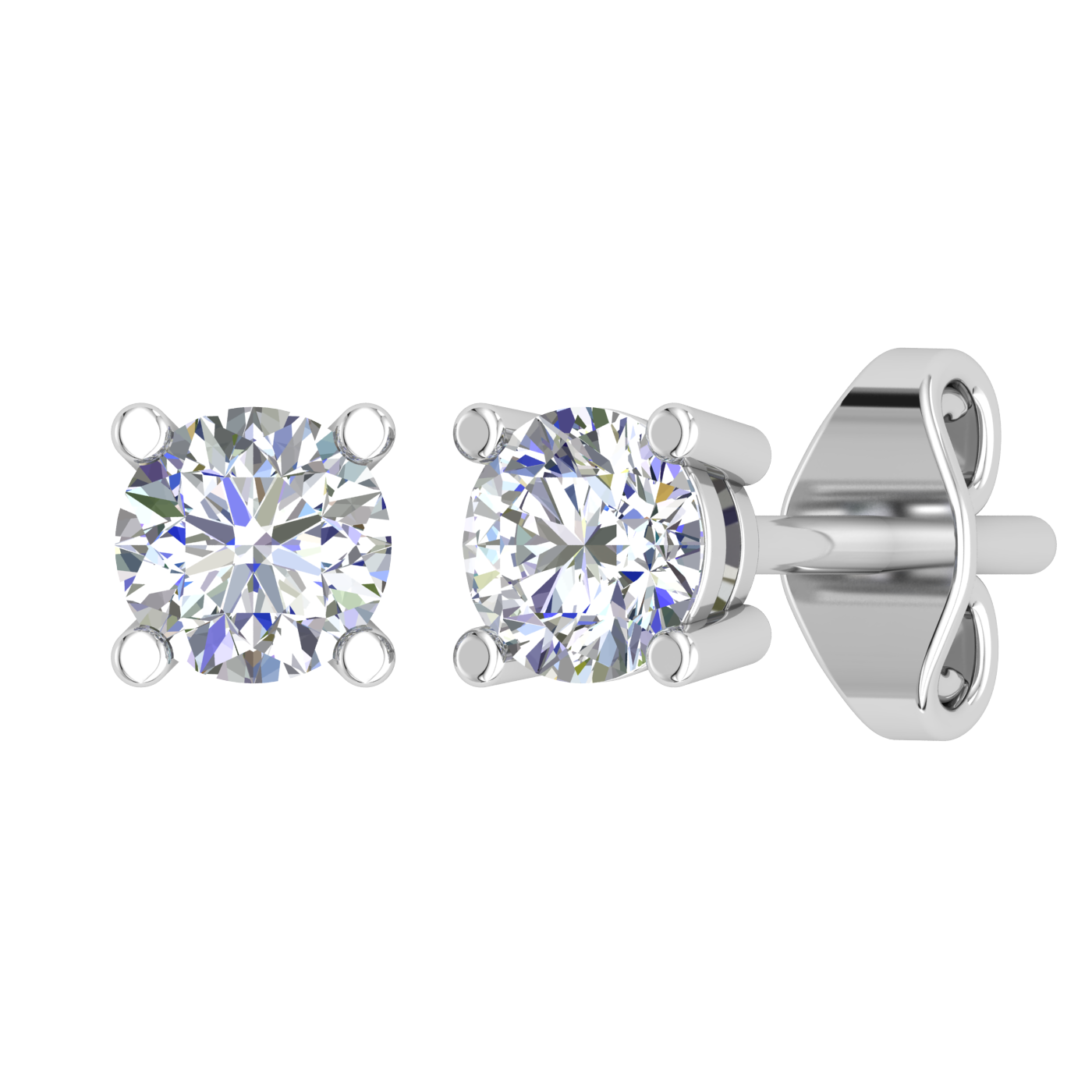 Lab Diamond Stud Earrings (2D=0.50ct)