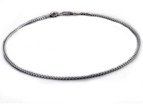 925 Italian Curb Anklet 2mm wide (priced per gram)