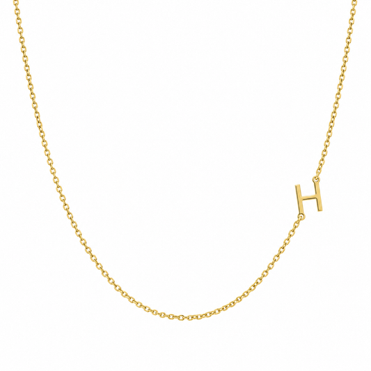 9k YG Letter H Trace Chain (1.1mm)