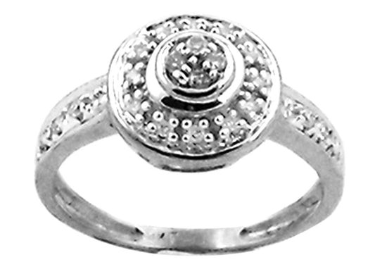 9k WG Diamond Dress Ring 22D=0.16ct