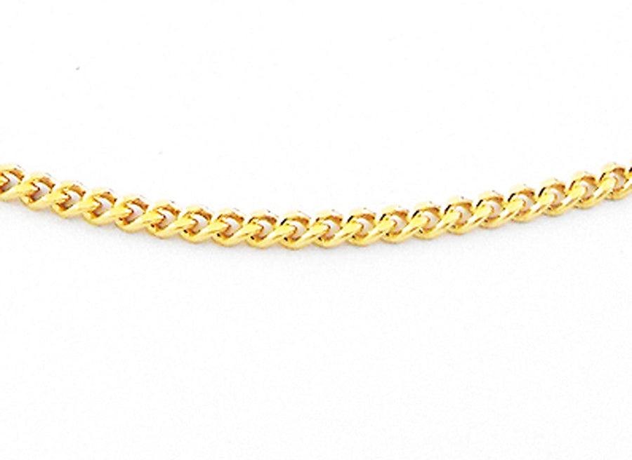 18k YG Italian Solid Curb Chain 1.2mm wide 42cm Approx 2.6g