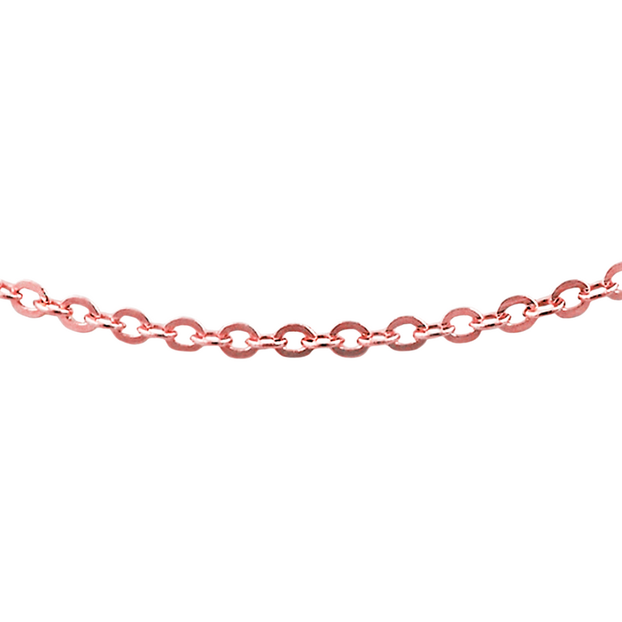 9k RG Italian Solid Oval Link Chain 0.9mm wide 40cm.
