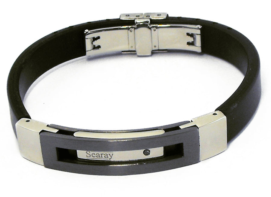 Stainless Steel & Neoprene Bracelet.