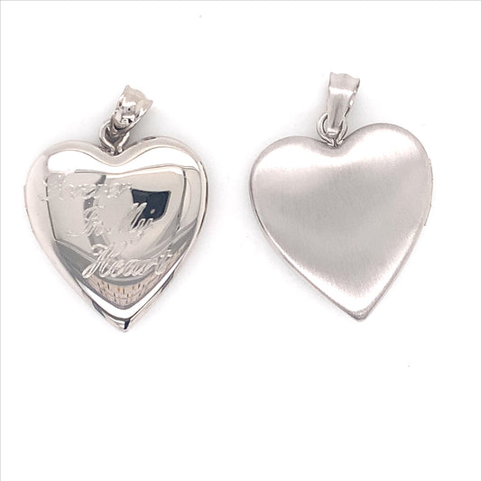 925 Polished/Matt 'Forever In My Heart' Locket