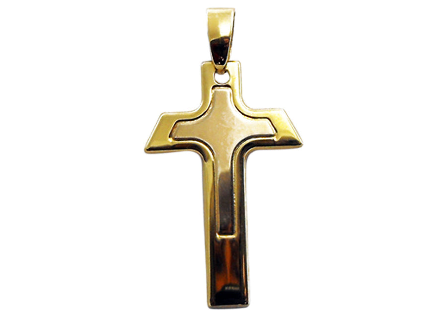 18k 2T Italian Cross Pnd 30x19mm Approx 3.71g