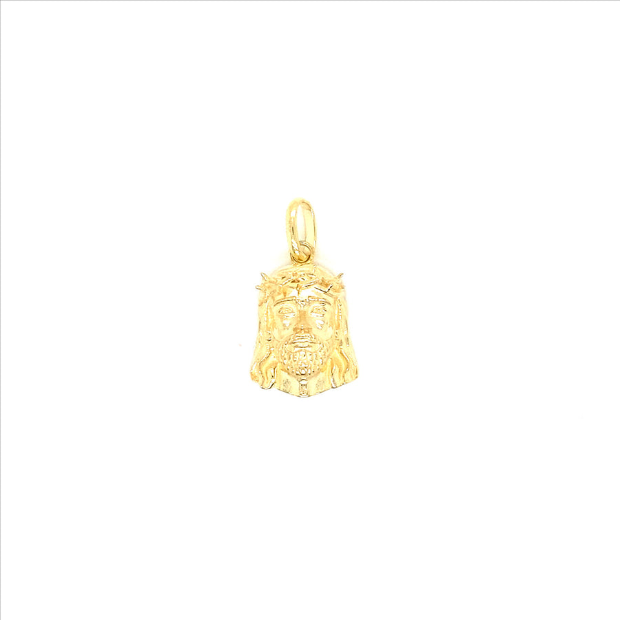 9k YG Medium Jesus Pendant 15mm