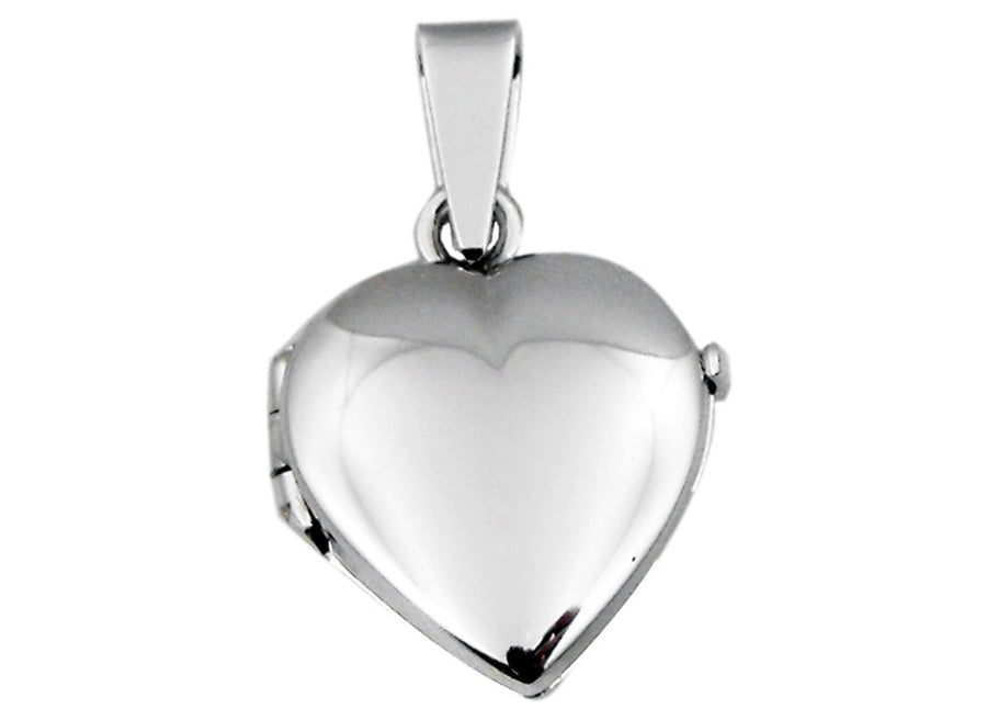 925 Polished Heart Locket  15mm.