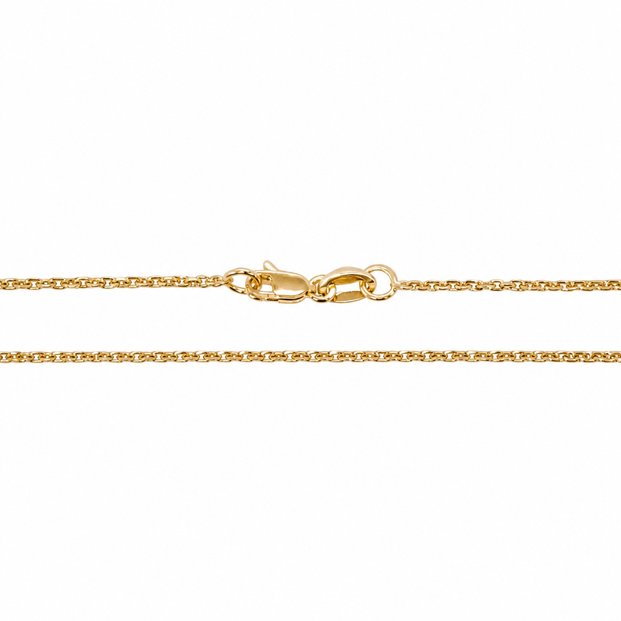 9k YG Diamond Cut Trace Chain 1.1mm wide 19cm. Approx. 0.85g
