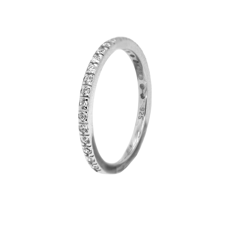 9k WG Diamond Band set with 20 diamonds=0.23ct Size H