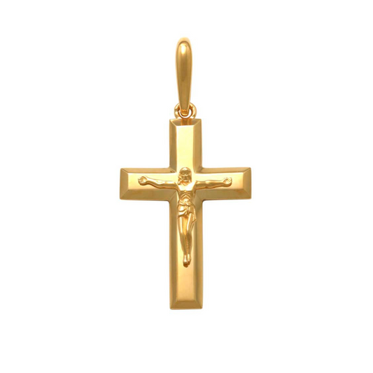 Large Bevelled Edge Crucifixion (25x17mm)