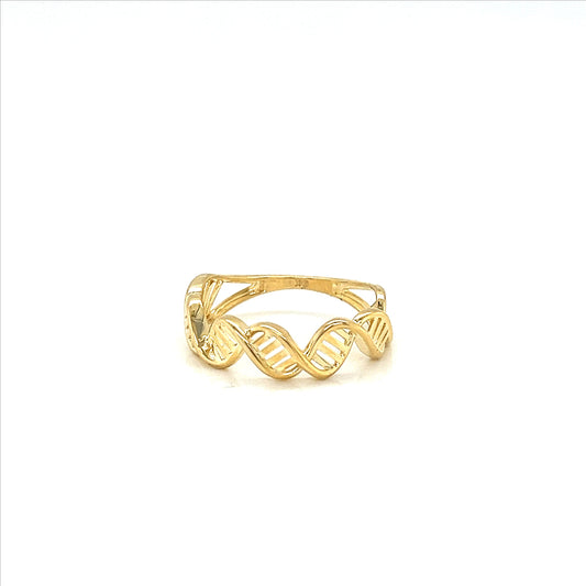 YG Double Helix Ring