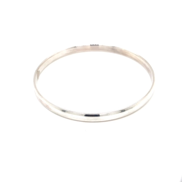 925 Solid Bangle Low Half Round 5x63mm