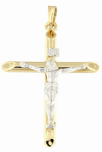 18k 2T Italian Crucifixion Pendant . 41x30mm