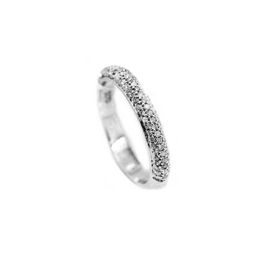 WG Diamond Ring 3.3mm wide 73D=0.26ct