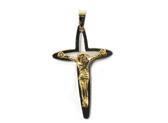 18k YG Italian Crucifixion 31x19.5mm (priced per gram)