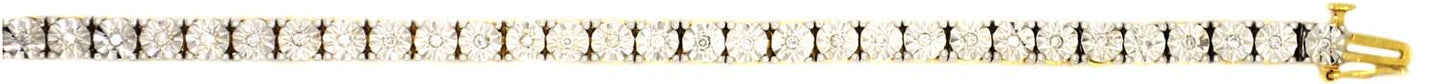 9k YG Diamond Tennis Bracelet 4.7mm wide