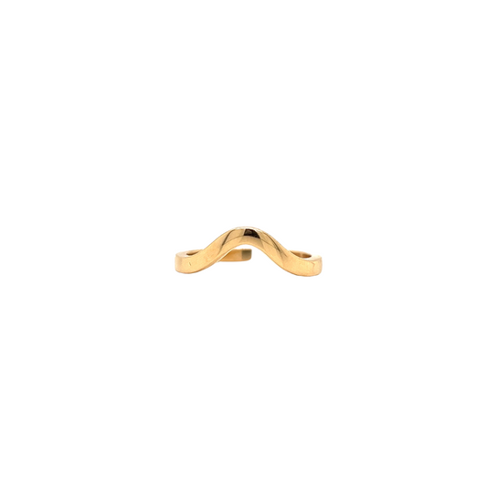 18k YG U-Shaped Dress Ring Size N