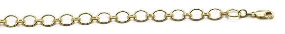 YG Italian Oval Link Chain 11.3x8.7mm wide (priced per gram)