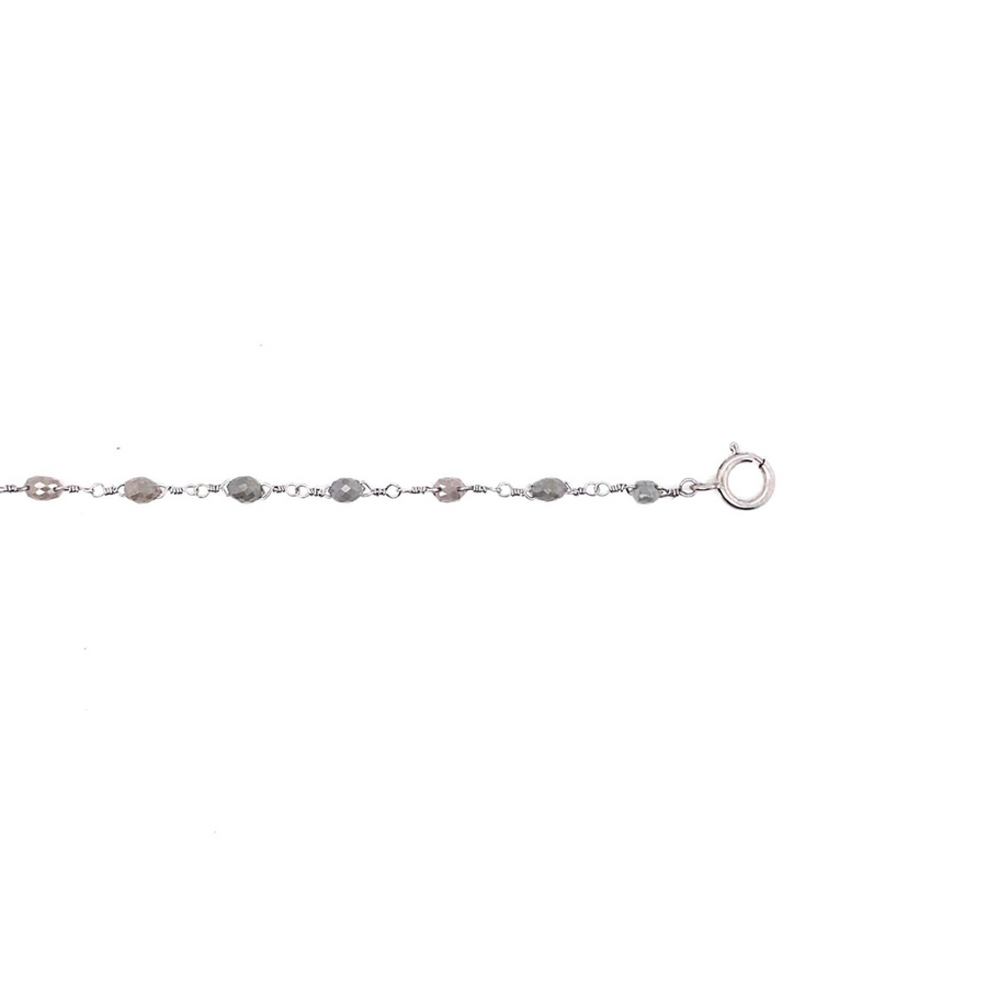 18k WG Natural Grey Diamond Chain 45cm (incl 2cm adjustable links). Gross weight approx. 3.8g Grey Diamond weight approx 10.85ct.