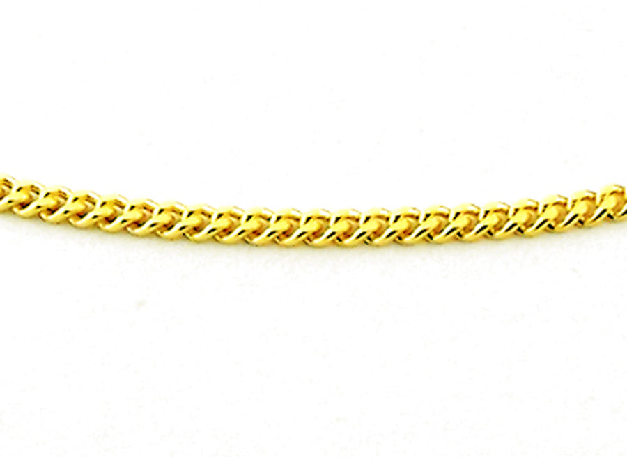 18k YG Italian Solid Curb Chain 1.5mm wide 42cm Approx 3.2g
