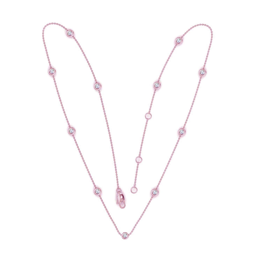 9k RG Solid Oval Link Diamond Bracelet 0.80mm Wide 19.5cm . Bezel Set with 5D= 0.25ct, O-Rings at 16.5 & 18cm