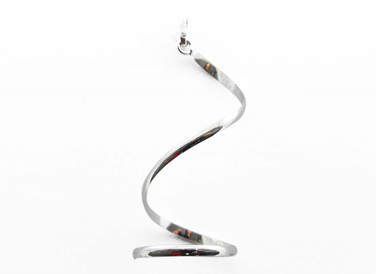18k WG Italian Solid Spiral Pnd 40mm