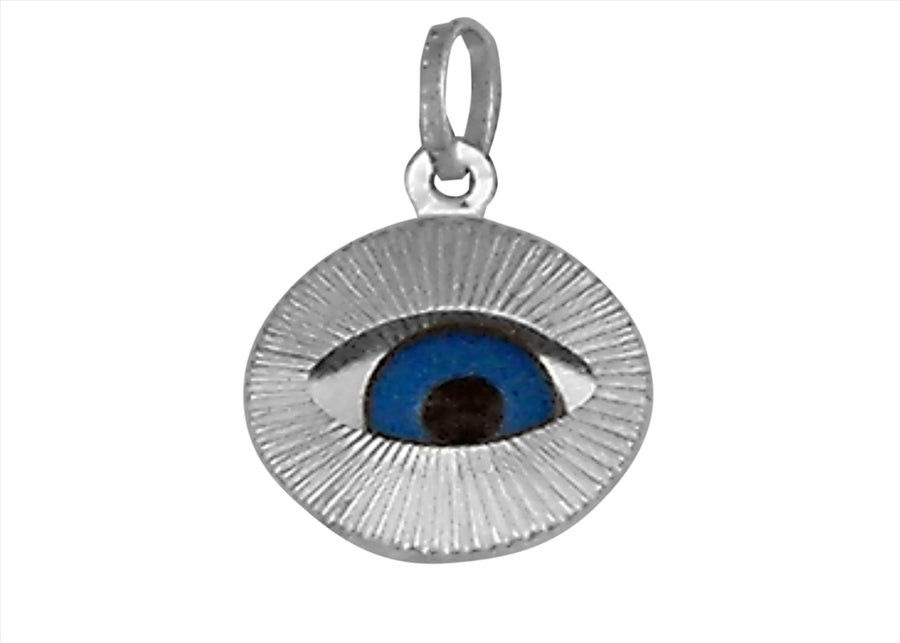 9k WG Hollow Eye Pendant . 16mm wide
