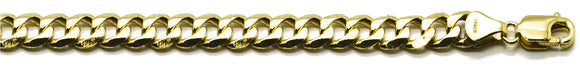 YG Italian Flat Curb Chain 5.8mm wide (priced per gram)