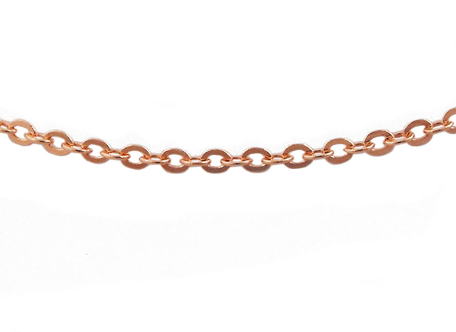 9k RG Italian Solid Oval Link Chain 1.3mm wide 50cm Approx 2.0g
