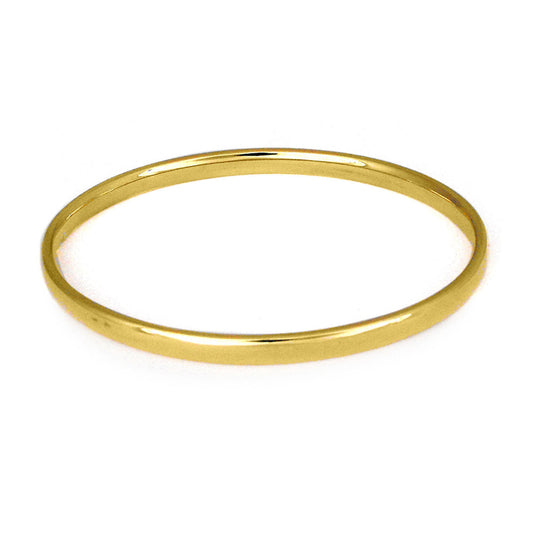 YG Oval Bangle 5mm wide (priced per gram)